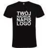Męska koszulka T-shirt 100% miękka bawełna czarna z twoim nadrukiem roz. M